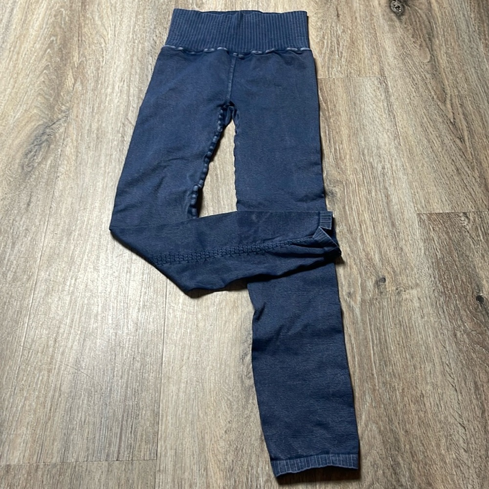 Free People Movement Good Karma Leggings in Washed Blue Size XS/S